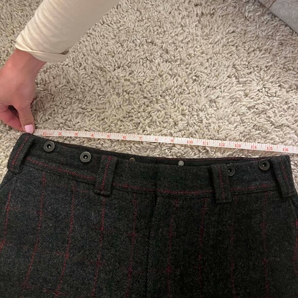 Woolrich Vintage 90s Wool Hunting Pants Trousers Red Plaid Mens 32 - Picture 12 of 12